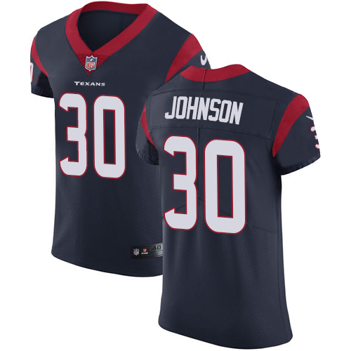 Nike Texans #30 Kevin Johnson Navy Blue Team Color Men's Stitched NFL Vapor Untouchable Elite Jersey - Click Image to Close